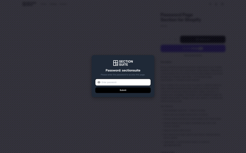 Password Page Section for Shopify