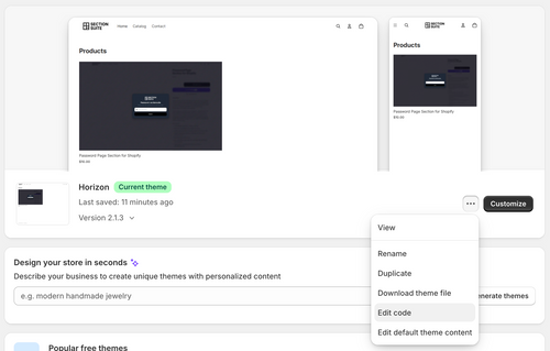 Sidebar Section for Shopify