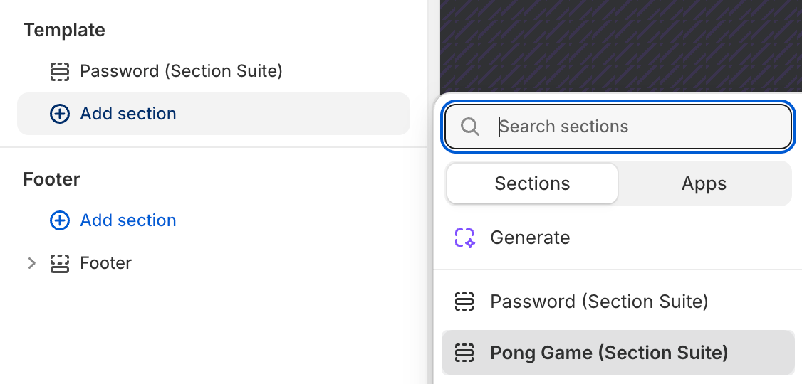 Password Page Section for Shopify