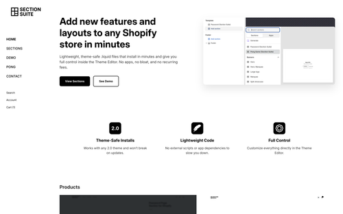 Sidebar Section for Shopify